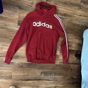 Red adidas hoodie